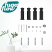 FugaFlow Eccelente Acces ophangset set van 4 inclusief bevestingsmaterialen zwart SW1123369