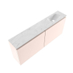 MONDIAZ TURE-DLUX 120cm toiletmeubel Rosee. EDEN wastafel Opalo positie rechts. Zonder kraangat. SW1104495