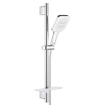 GROHE Vitalio Smaractive 130 Cube Glijstangset - 60cm - vierkante handdouche -3 straalsoorten - gladde doucheslang - met zeepschaal - chroom SW705165