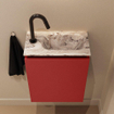 MONDIAZ TURE-DLUX 40cm toiletmeubel Fire. EDEN wastafel Glace positie rechts. Met 1 kraangat. SW1103254