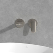 Villeroy & Boch Antao 2-gats eengreeps wandmengkraan - zonder Push-Open afvoergarnituur - Matt Brushed Nickel (RVS) SW974179