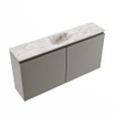 MONDIAZ TURE-DLUX 100cm toiletmeubel Smoke. EDEN wastafel Glace positie midden. Met 1 kraangat. SW1103565