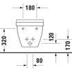 Duravit Philippe Starck 3 wandbidet met Wondergliss wit 0314145