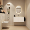 MONDIAZ TURE-DLUX 100cm toiletmeubel Talc. EDEN wastafel Ostra positie midden. Zonder kraangat. SW1104673