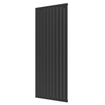 Plieger Cavallino Retto designradiator verticaal enkel middenaansluiting 2000x754mm 1666W zwart grafiet (black graphite) 7255340