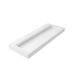 Thebalux Type Glacier wastafel 120x46x8cm 0 kraangaten 1 wasbak Rechthoek solid surface wit mat SW717287