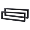 Differnz Ophangbeugel Wastafel 25x440x150 2 stuks Zwart OUTLETSTORE STORE35824