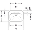 Duravit 1930 wastafel 70x50cm wit 0293369