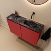 MONDIAZ TURE-DLUX 80cm toiletmeubel Fire. EDEN wastafel Lava positie rechts. Zonder kraangat. SW1103798