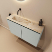 MONDIAZ TURE-DLUX 80cm toiletmeubel Greey. EDEN wastafel Frappe positie links. Zonder kraangat. SW1102776