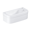 GROHE Euro fonteinset 37x18cm rechte GROHE kraan Saniclass sifon afvoerplug Chroom Wit SW679980
