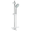 GROHE Euphoria 110 Mono Glijstangset - 60cm - ronde hanndouche - 1 straalsoort - gladde doucheslang - met zeepschaal - chroom 0441973