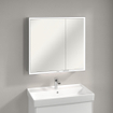 Villeroy & Boch My view spiegelkast 80x75cm 2 deuren 3 contactdoos LED SW641561