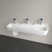 Villeroy & Boch O.novo Kids wastafel met 3x1 kraangat 130x43cm Ceramic+ zonder overloop wit SW209590
