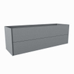 Mondiaz TENCE wastafelonderkast - 150x45x50cm - 2 lades - uitsparing links en rechts - push to open - softclose - Plata SW1016378