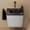 MONDIAZ TURE-DLUX 40cm toiletmeubel Plata. EDEN wastafel Lava positie midden. Zonder kraangat. SW1103954