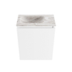 MONDIAZ TURE-DLUX 40cm toiletmeubel Talc. EDEN wastafel Glace positie links. Zonder kraangat. SW1103169