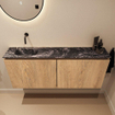 MONDIAZ TURE-DLUX 120cm toiletmeubel Washed Oak. EDEN wastafel Lava positie links. Zonder kraangat. SW1104155