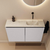 MONDIAZ TURE-DLUX Toiletmeubel - 80cm - Cale - EDEN - wastafel Ostra - positie rechts - Zonder kraangat SW1104765