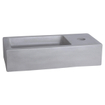 Differnz Ravo fonteinset - 38.5x18.5x9cm - Rechthoek - 1 kraangat - Recht matte goude kraan - beton lichtgrijs SW705282