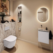 MONDIAZ TURE-DLUX 40cm toiletmeubel Cale. EDEN wastafel Glace positie links. Zonder kraangat. SW1103177