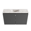 MONDIAZ TURE-DLUX 80cm toiletmeubel Dark Grey. EDEN wastafel Glace positie midden. Met 1 kraangat. SW1103230