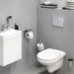 Tiger Colar Toiletrolhouder - zonder klep - met planchet - zelfklevend - gepolijst RVS SW106819