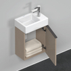 Duravit D-Neo wastafelonderkast 36.4x44x22.2cm Rechtsdraaiend 1 deur Linnen Mat SW640574