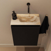 MONDIAZ TURE-DLUX 40cm toiletmeubel Urban. EDEN wastafel Frappe positie rechts. Zonder kraangat. SW1102611