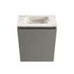 MONDIAZ TURE-DLUX 40cm toiletmeubel Smoke. EDEN wastafel Frappe positie midden. Zonder kraangat. SW1103047
