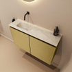 MONDIAZ TURE-DLUX 80cm toiletmeubel Oro. EDEN wastafel Ostra positie links. Zonder kraangat. SW1104956