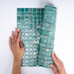 The Mosaic Factory Amsterdam mozaïektegel 2x2x0.4cm voor wand en vloer voor binnen en buiten vierkant Glas Turquoise SW654804