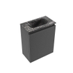 MONDIAZ TURE-DLUX 40cm toiletmeubel Dark Grey. EDEN wastafel Lava positie midden. Zonder kraangat. SW1103737