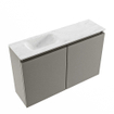 MONDIAZ TURE-DLUX Toiletmeubel - 80cm - Smoke - EDEN - wastafel Opalo - positie links - Zonder kraangat SW1126213