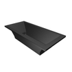 Xenz Society ligbad - 200x90cm - met overloop - zonder afvoer - Acryl Ebony mat SW103379