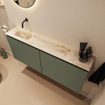 MONDIAZ TURE-DLUX 120cm toiletmeubel Army. EDEN wastafel Frappe positie links. Zonder kraangat. SW1102661