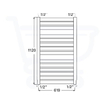 Plieger Vela designradiator horizontaal 1120x660mm 635W wit 7252122