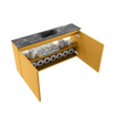 MONDIAZ TURE-DLUX 100cm toiletmeubel Ocher. EDEN wastafel Lava positie midden. Zonder kraangat. SW1103922