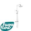 FugaFlow Eccelente Sobrado Badkamer Regendoucheset - thermostatisch - hoofddouche 25cm - ronde handdouche - chroom SW1124341