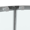 Saniclass Kay Douchecabine - 100x100x185cm - kwartrond - chroom profiel - helder glas SW1209