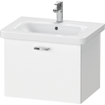 Duravit XBase Wastafelonderkast 58x44.8x44.8cm 1 lade Standaard greep met softclose spaanplaat Grafiet Mat SW444549