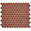 The Mosaic Factory Hexagon mozaïektegel - 26x30cm - wand en vloertegel - Zeshoek/Hexagon - Porselein Terra Cotta Mat SW1015065