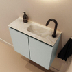 MONDIAZ TURE-DLUX 60cm toiletmeubel Greey. EDEN wastafel Ostra positie rechts. Met 1 kraangat. SW1104832