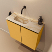 MONDIAZ TURE-DLUX 60cm toiletmeubel Ocher. EDEN wastafel Frappe positie links. Zonder kraangat. SW1102885