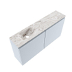 MONDIAZ TURE-DLUX 100cm toiletmeubel Clay. EDEN wastafel Glace positie links. Zonder kraangat. SW1103203