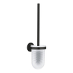 Grohe Start accessoiresset 3-in-1 - closetrolhouder - zonder klep - handdoekhaak - met closetborstelgarnituur - met glazen inzet - mat zwart SW968349