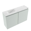 MONDIAZ TURE-DLUX 80cm toiletmeubel Greey. EDEN wastafel Opalo positie links. Zonder kraangat. SW1104365