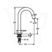 Hansa Hansanova Style toiletkraan 131mm inclusief vaste uitloop chroom 0395660