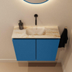 MONDIAZ TURE-DLUX 60cm toiletmeubel Jeans. EDEN wastafel Frappe positie midden. Zonder kraangat. SW1102848