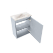 MONDIAZ TURE-DLUX 40cm toiletmeubel Clay. EDEN wastafel Frappe positie links. Met 1 kraangat. SW1102676